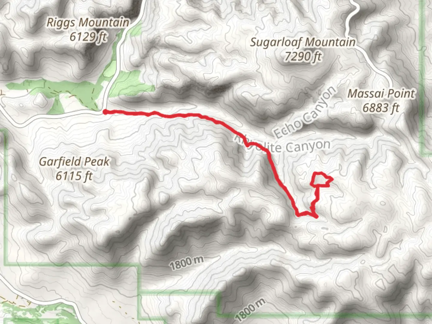 An image depicting the trail Heart of Rocks Loop via Sarah Deming Trail and its surrounding area.