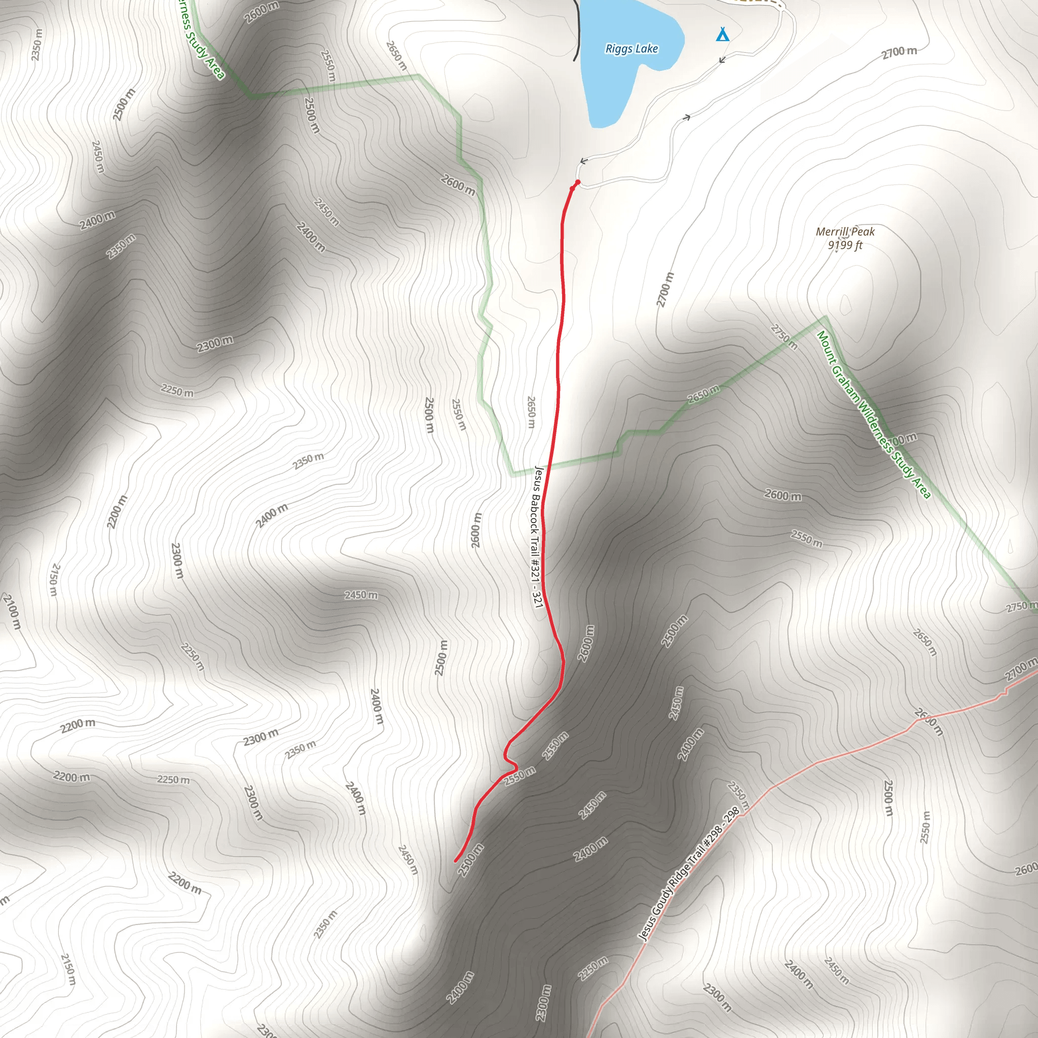 Jesus Babcock Trail mobile static map