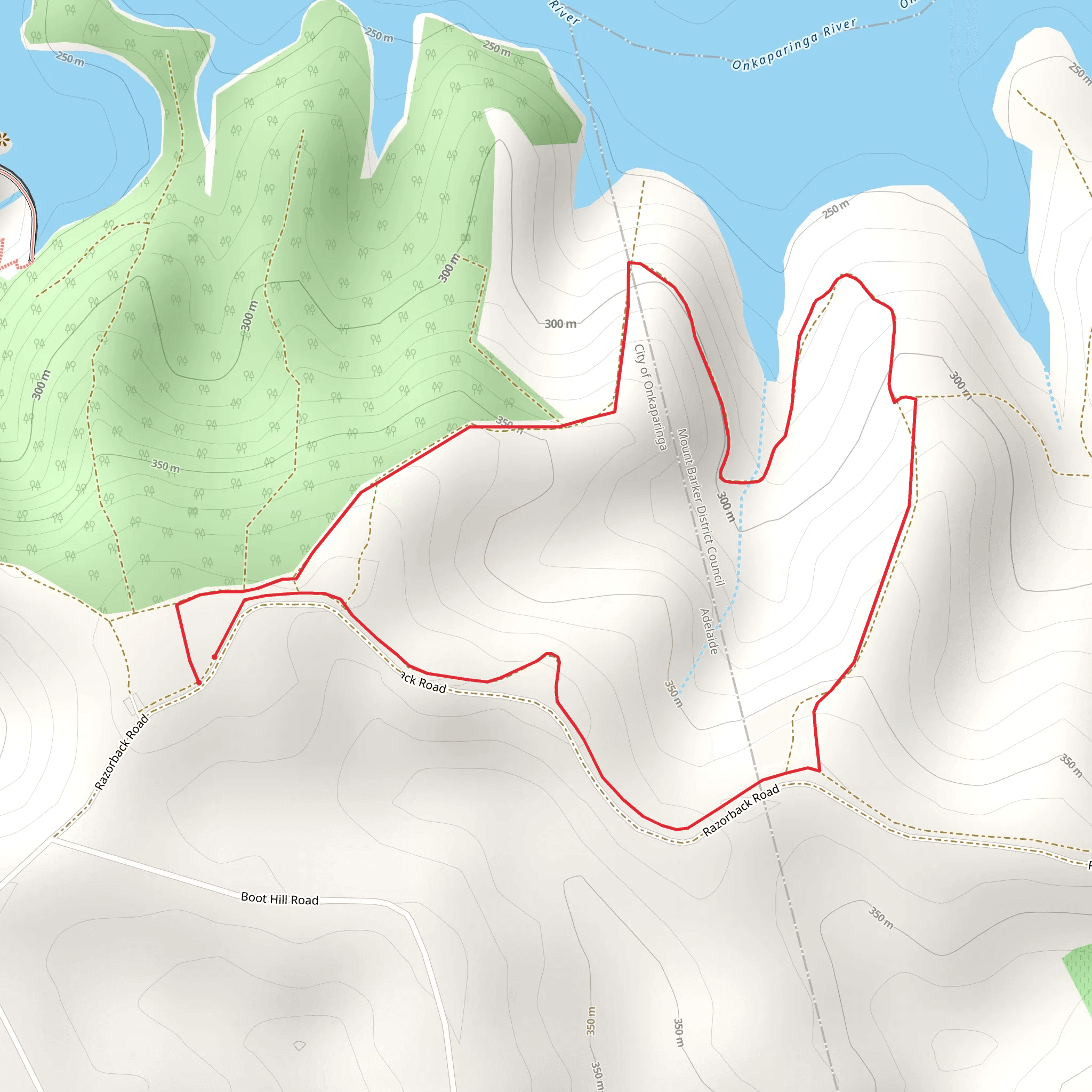 Forest Loop Walk - Mt Bold Reservoir mobile static map