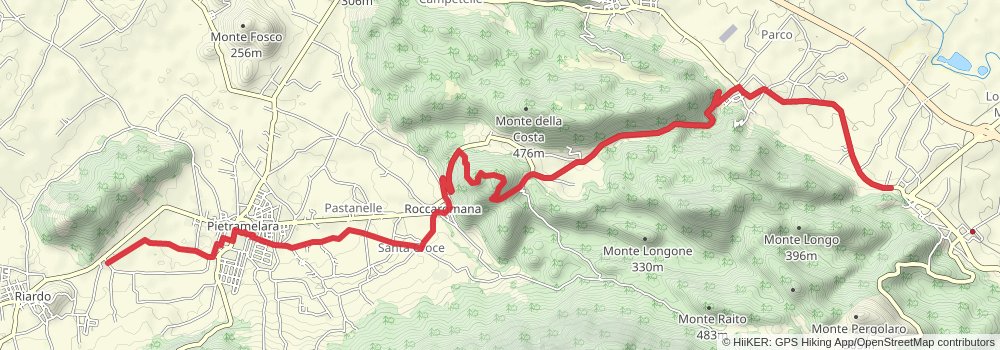 Via Francigena stage 133 Map