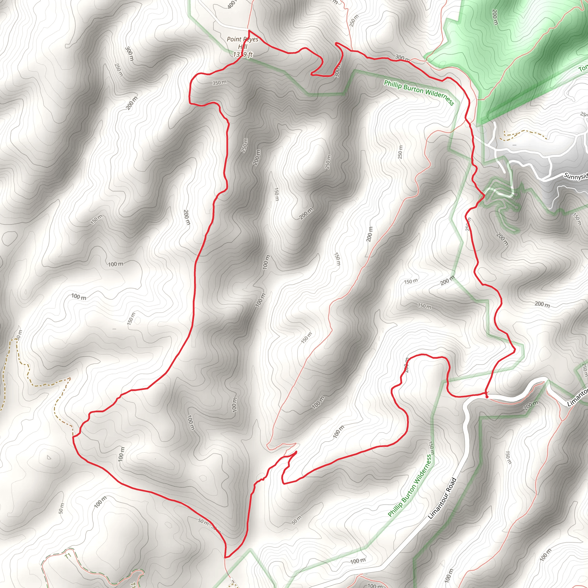 Inverness, Bucklin and Bayview Loop Trail mobile static map