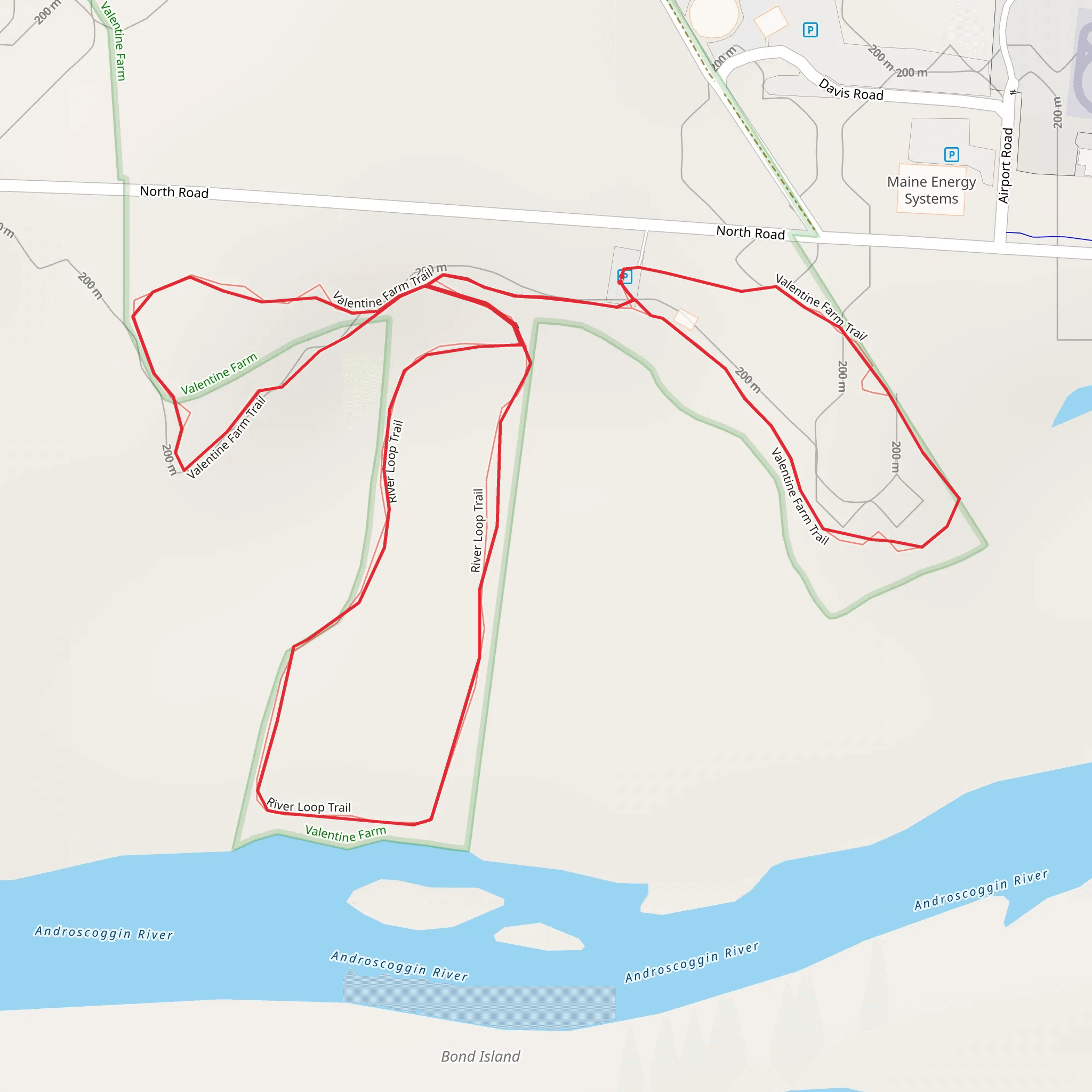 Valentine Farm Trail mobile static map