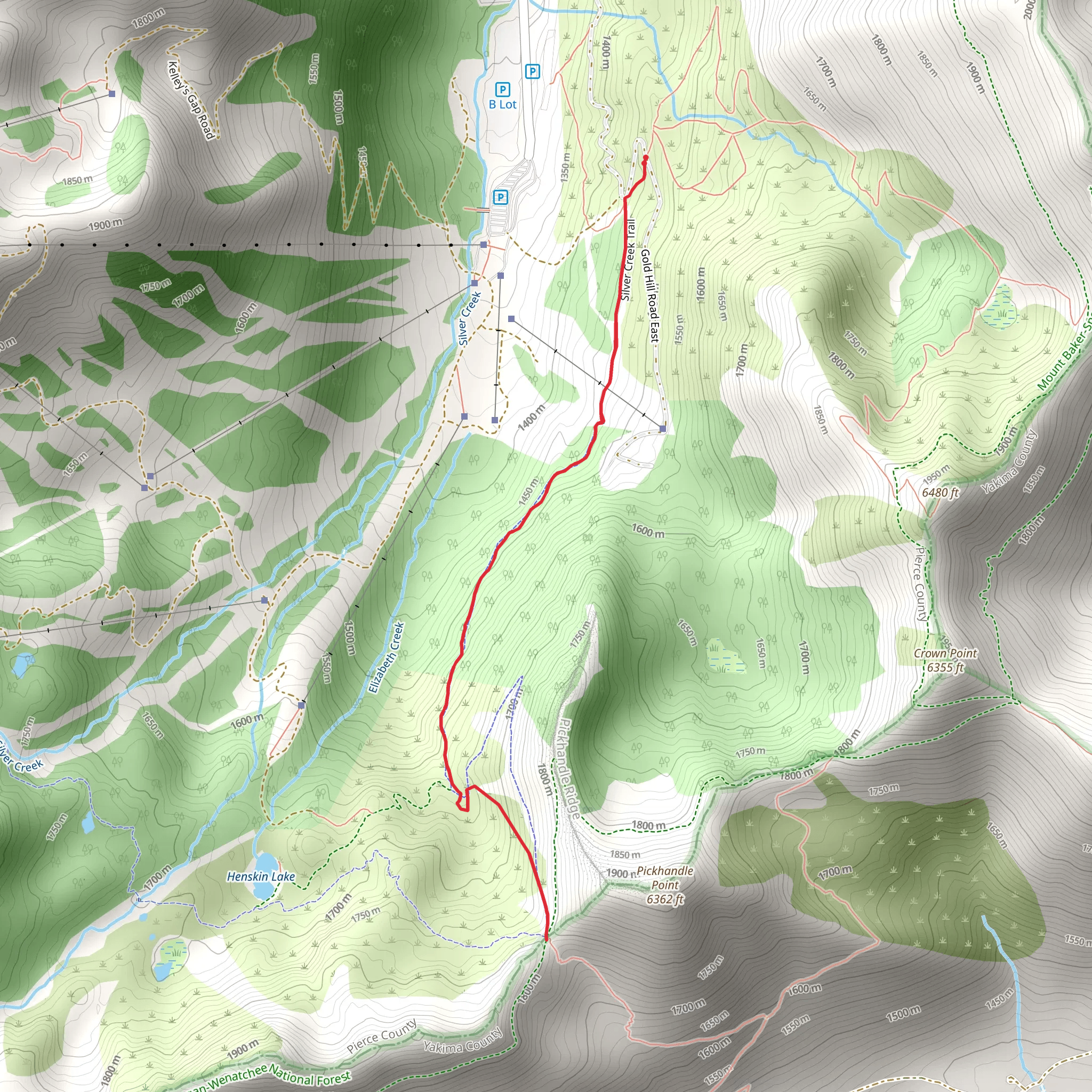 Silver Creek Trail mobile static map