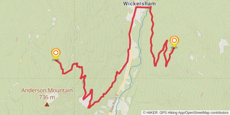 Pacific Northwest Trail stage 36 Map