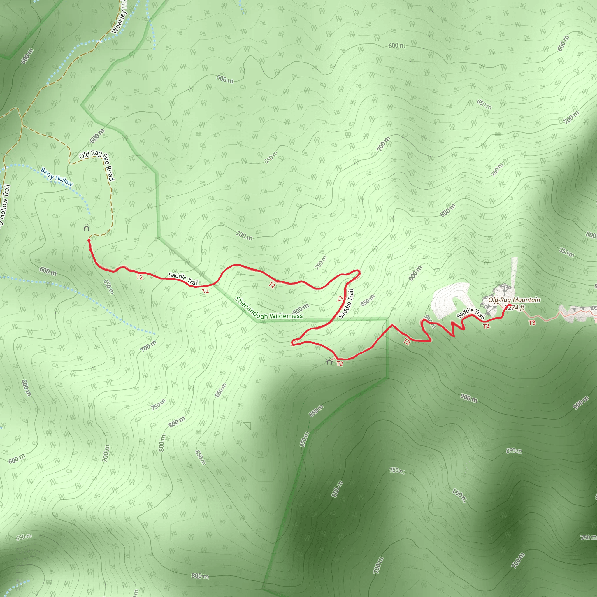 Saddle Trail mobile static map