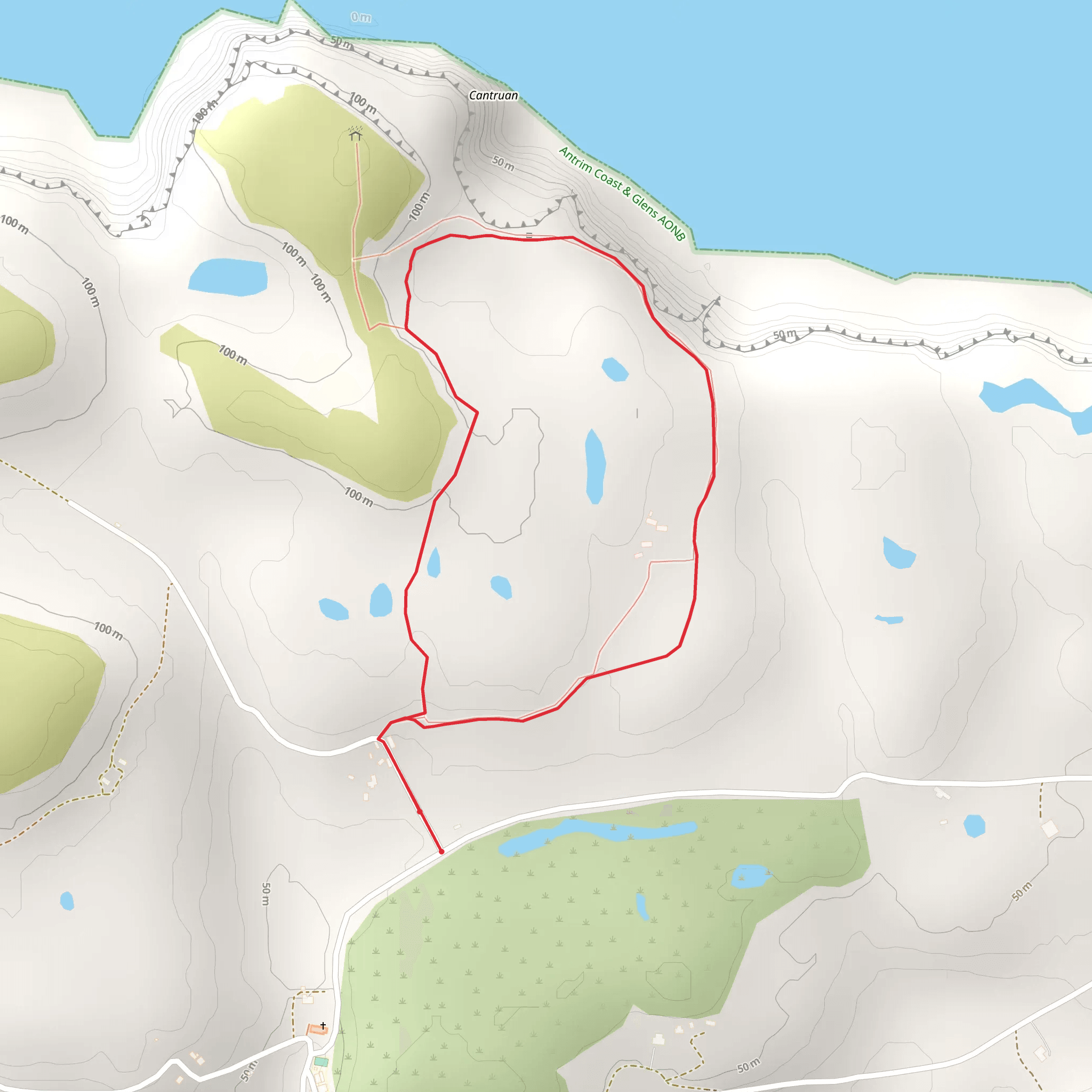 Rathlin Ballyconaghan Trail mobile static map
