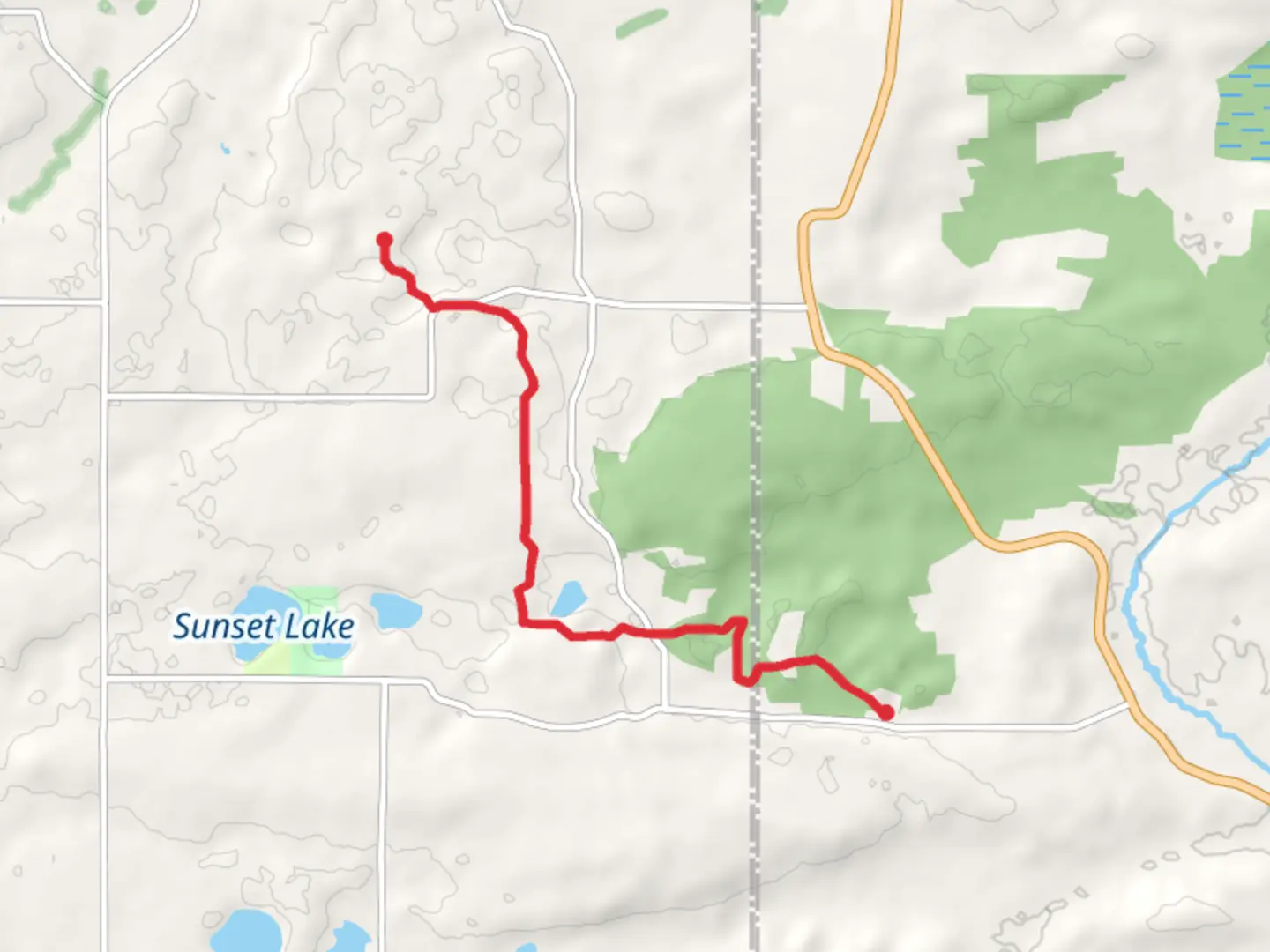 An image depicting the trail IAN Jn F Walk and its surrounding area.