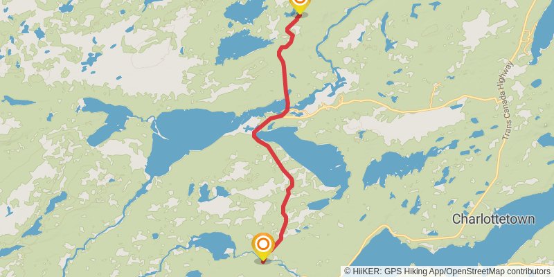Newfoundland T'railway Trail stage 22 Map