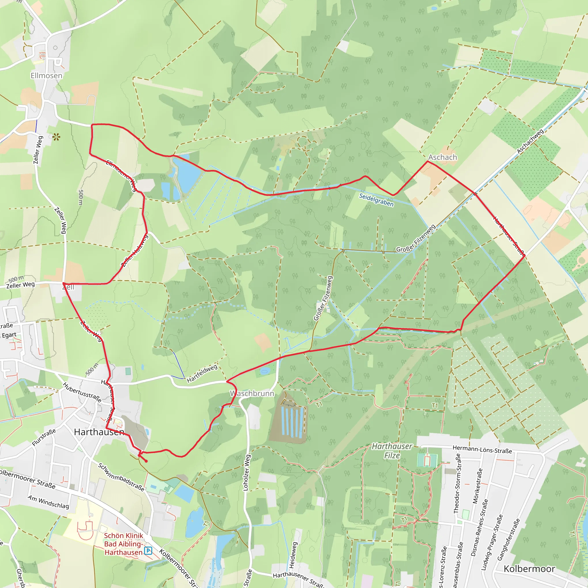 Bad Aibling and Mittel Loop mobile static map