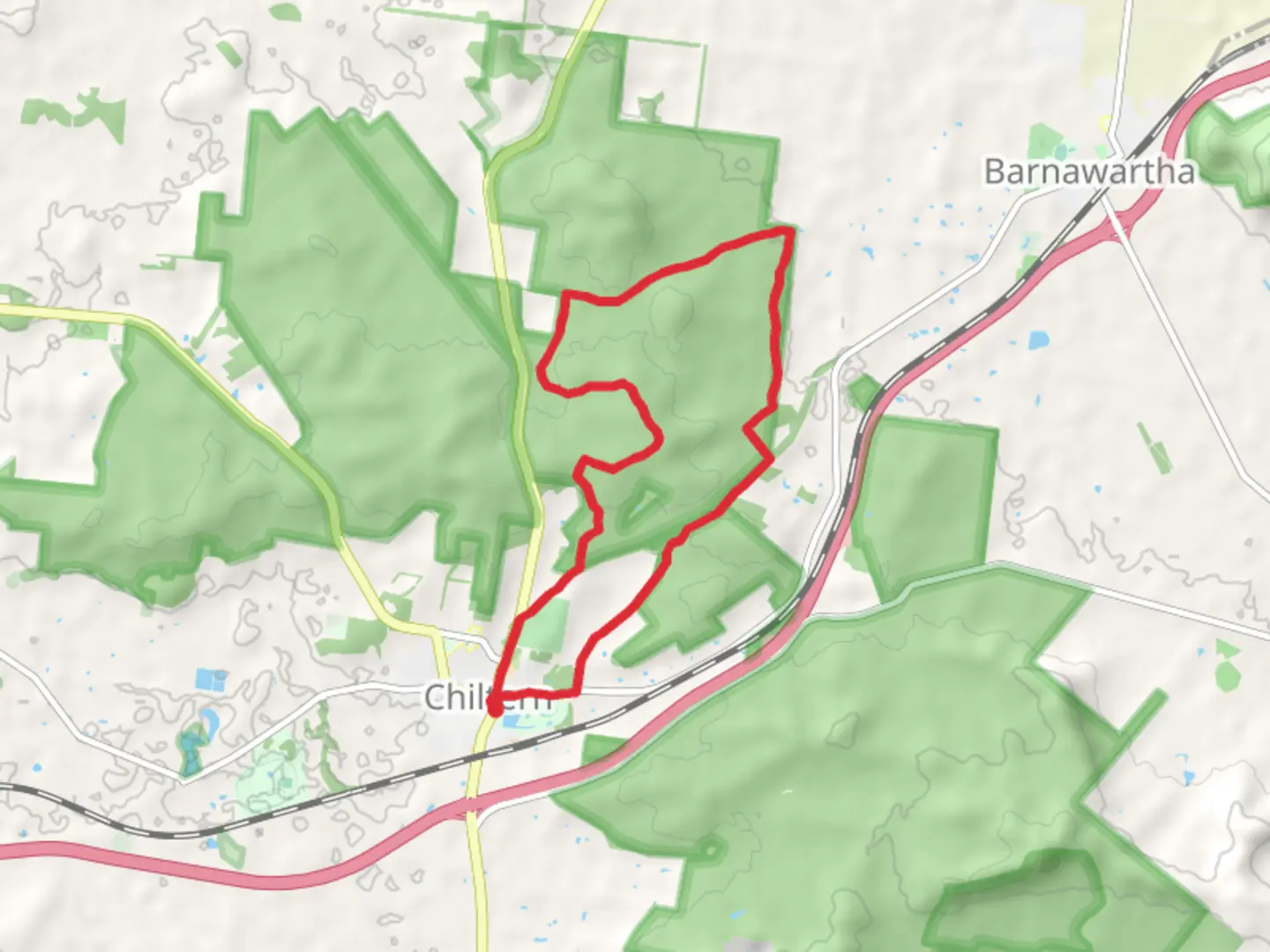 An image depicting the trail Magenta Mine Walk and its surrounding area.