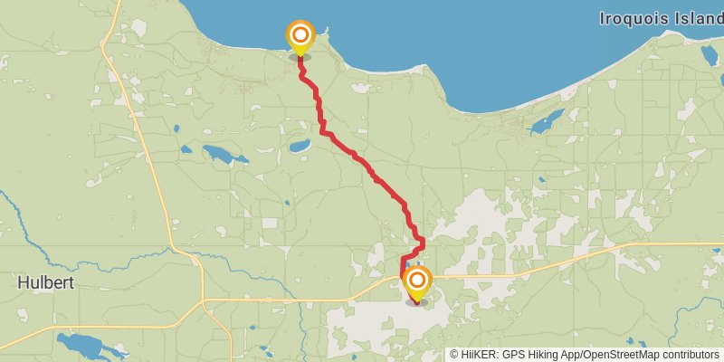 North Country Trail - Michigan Northeast stage 5 Map