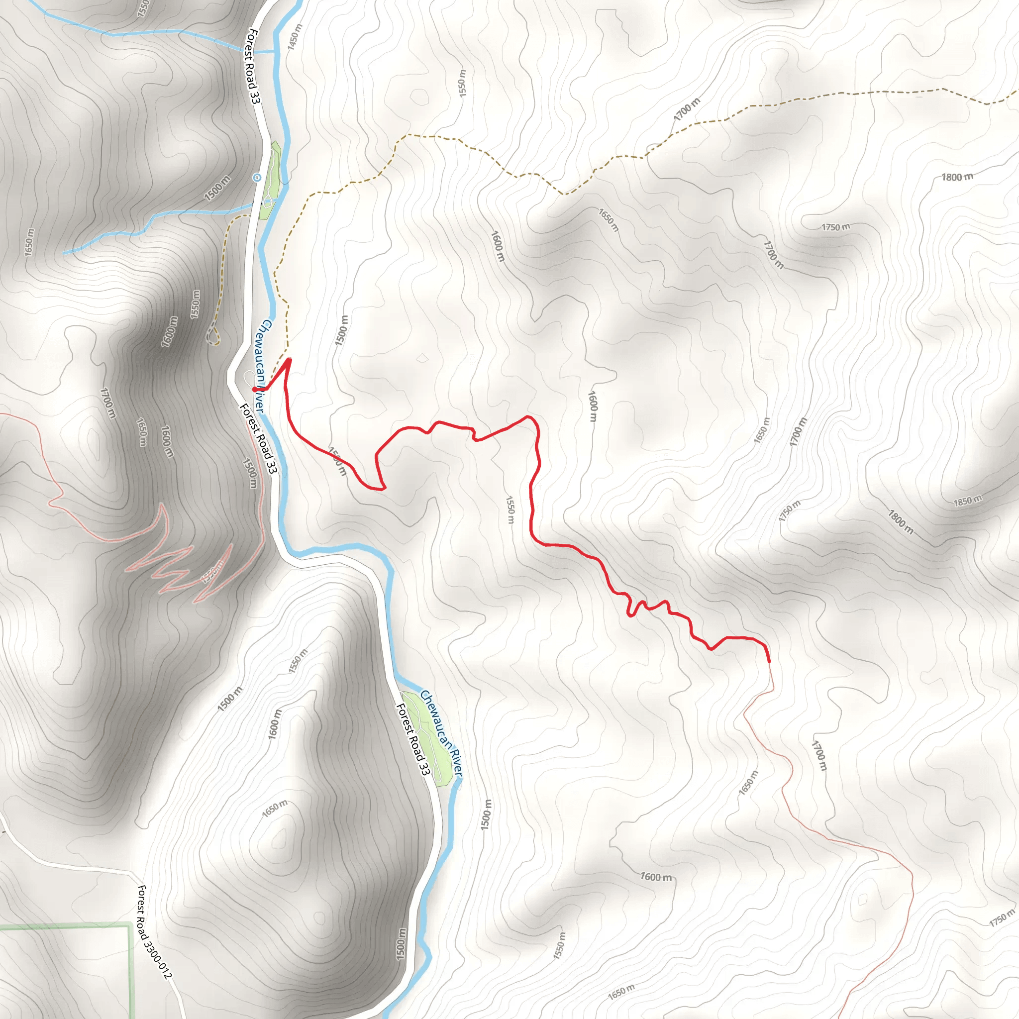Fremont National Recreation Trail mobile static map