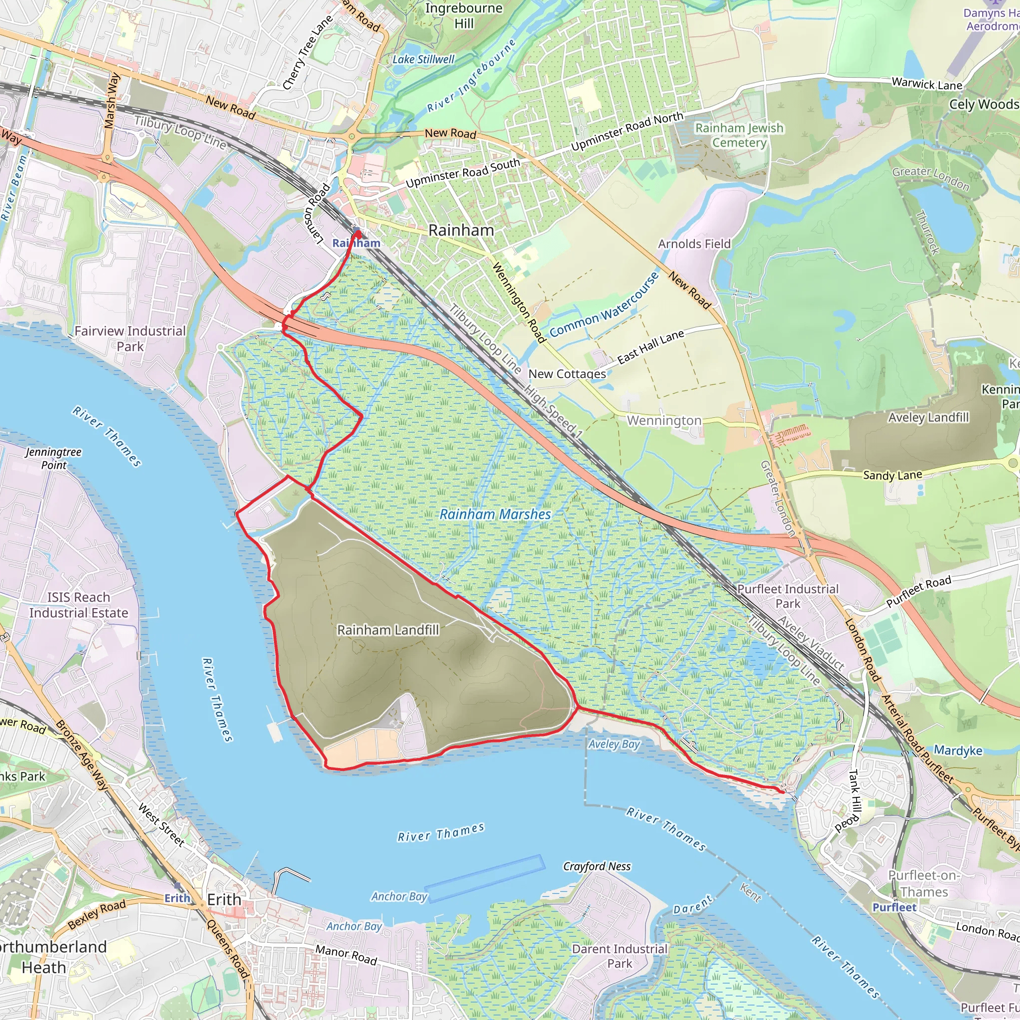 Rainham Marshes mobile static map
