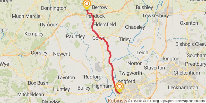 Three Choirs Way stage 8 Map