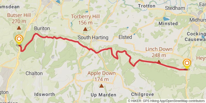 South Downs Way stage 3 Map