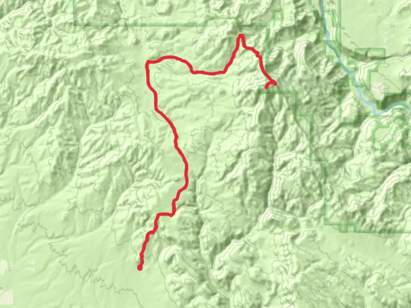 An image depicting the trail Danskin Peak via Danskin Lookout Road and its surrounding area.