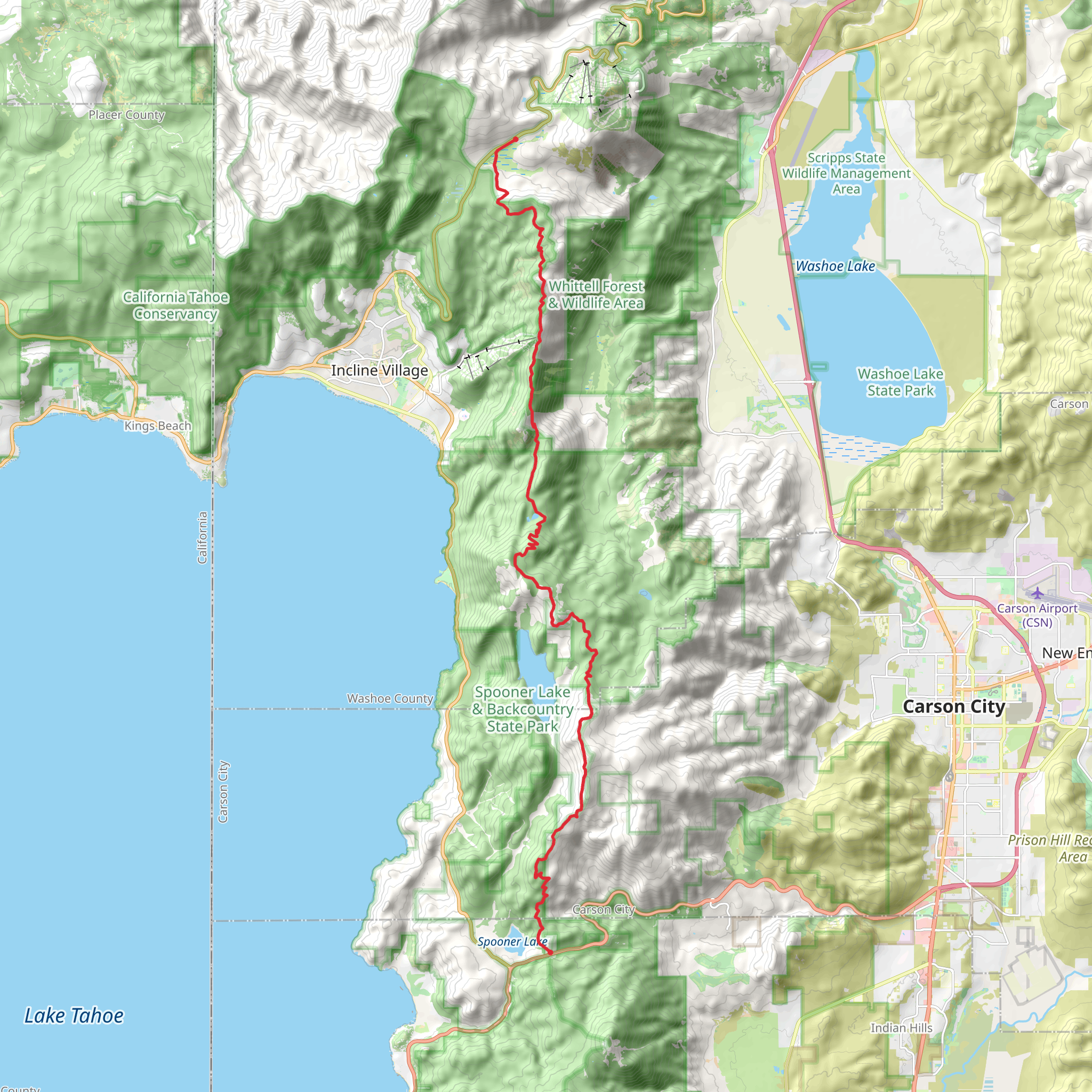Marlette Peak and Herlan Peak via ADT mobile static map
