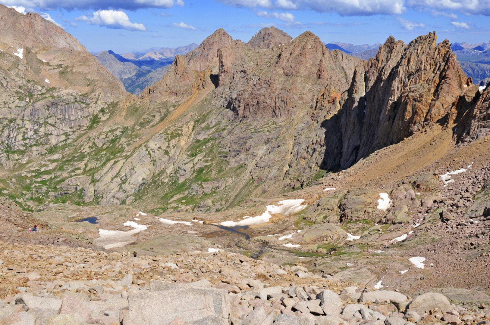An image depicting the trail Windom Peak and Sunshine Peak via Purgatory Trail and its surrounding area.
