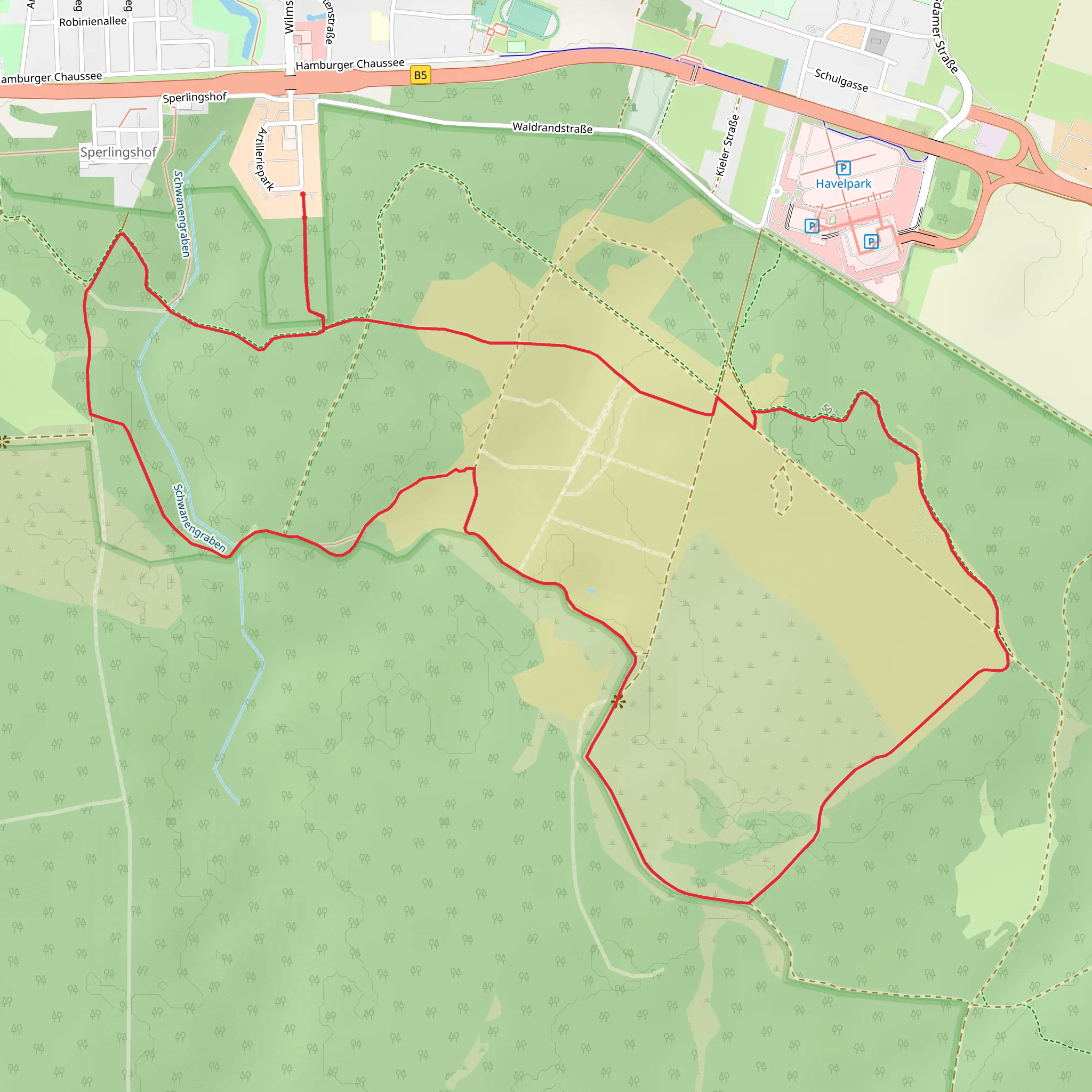 Hasenhelde via Doeberitzer Heide mobile static map