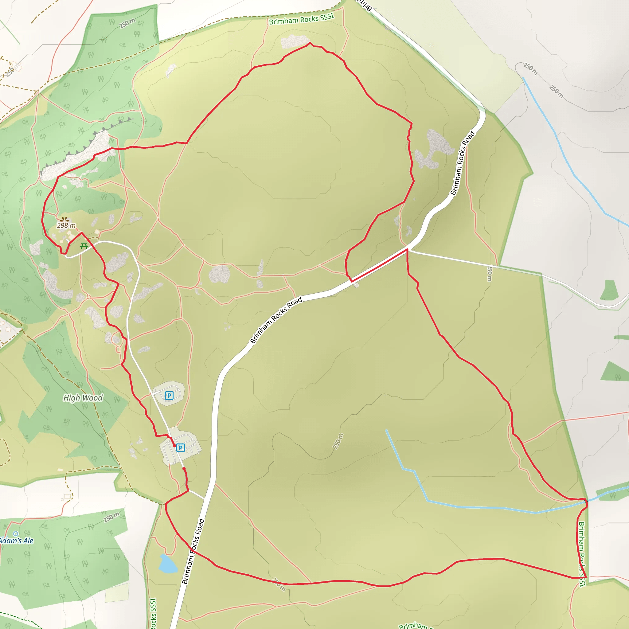 Brimham Rocks and Brimham Moor via Nidderdale Way mobile static map