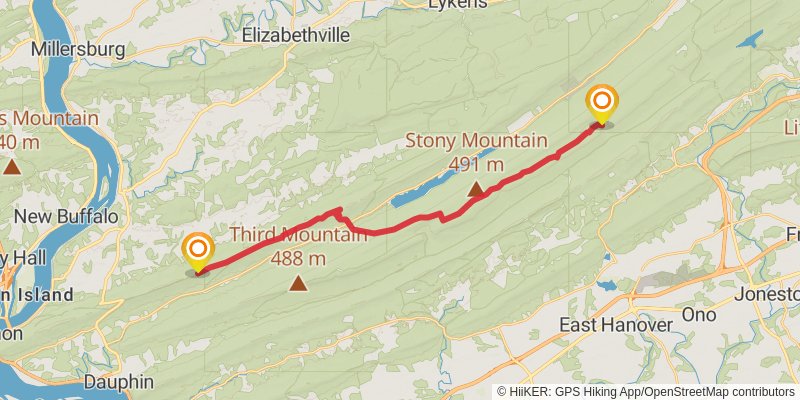 Appalachian Trail stage 117 Map