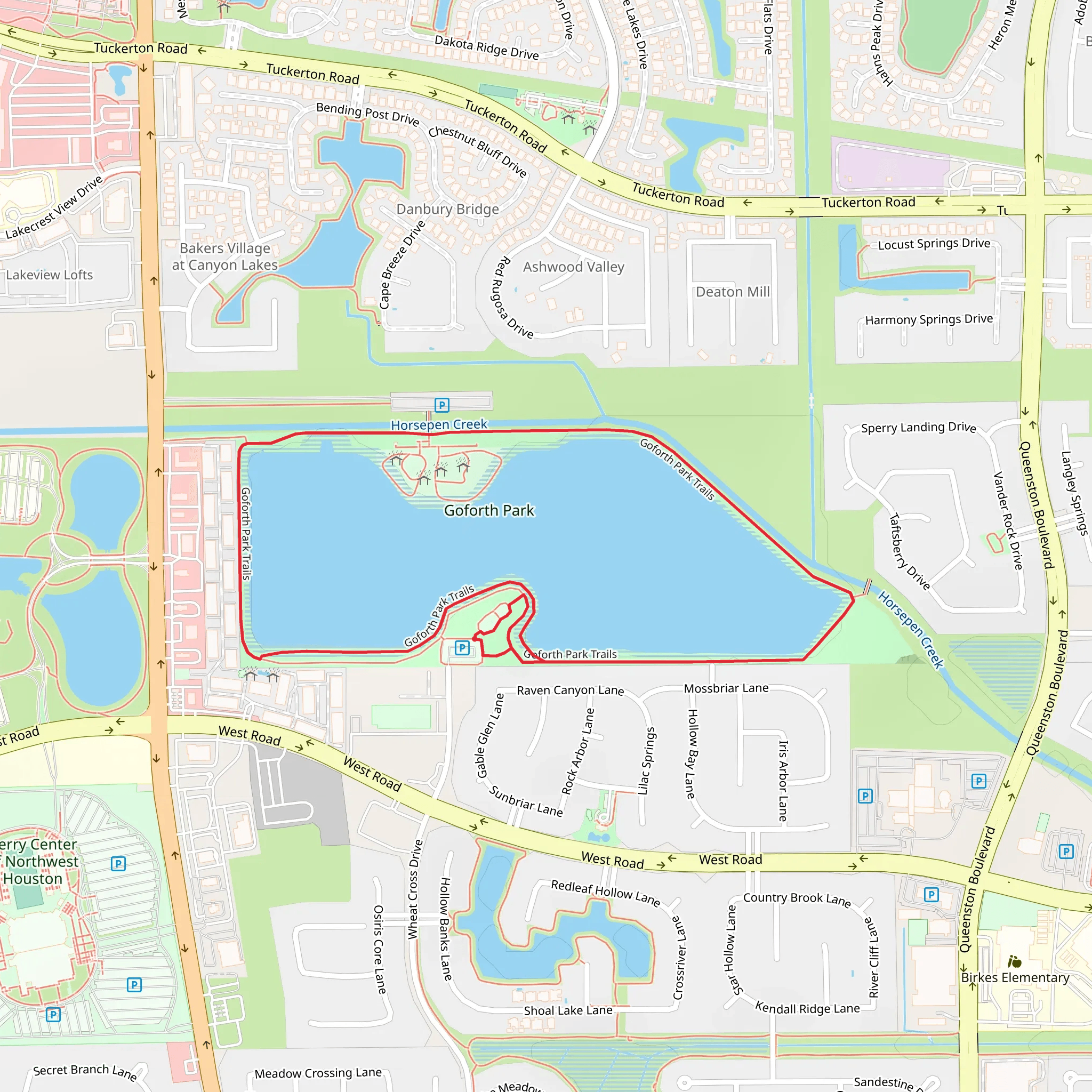 Goforth Park Loop Trail mobile static map