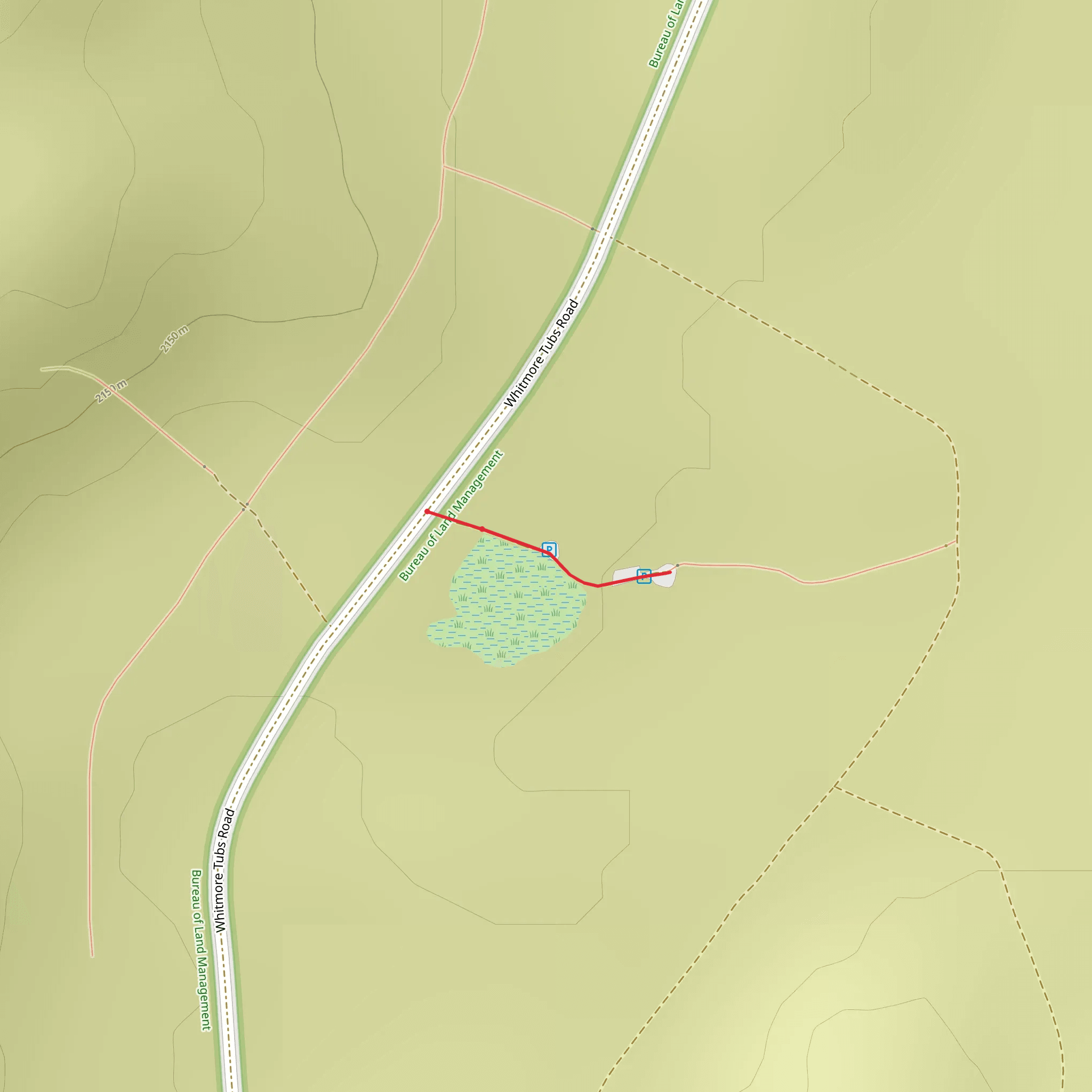 Whitmore Tubs Road mobile static map