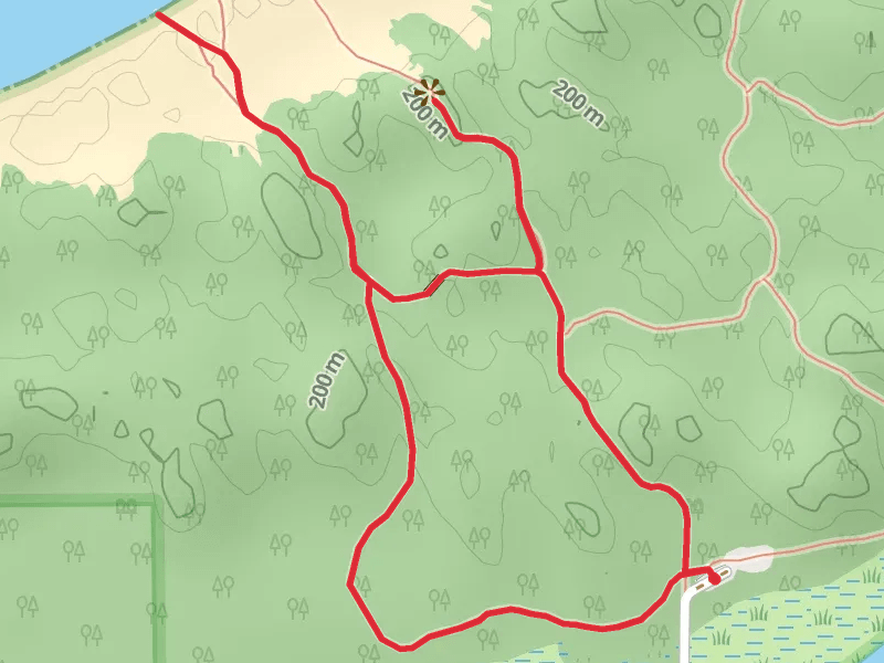 Lake Michigan and Mud Loop Trail