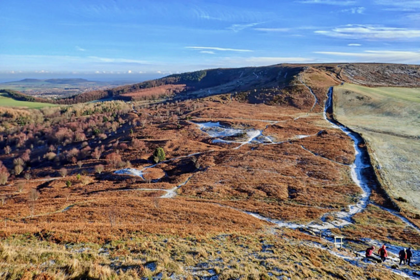 An image depicting the trail Roseberry Topping and Little Roseberry Loop and its surrounding area.