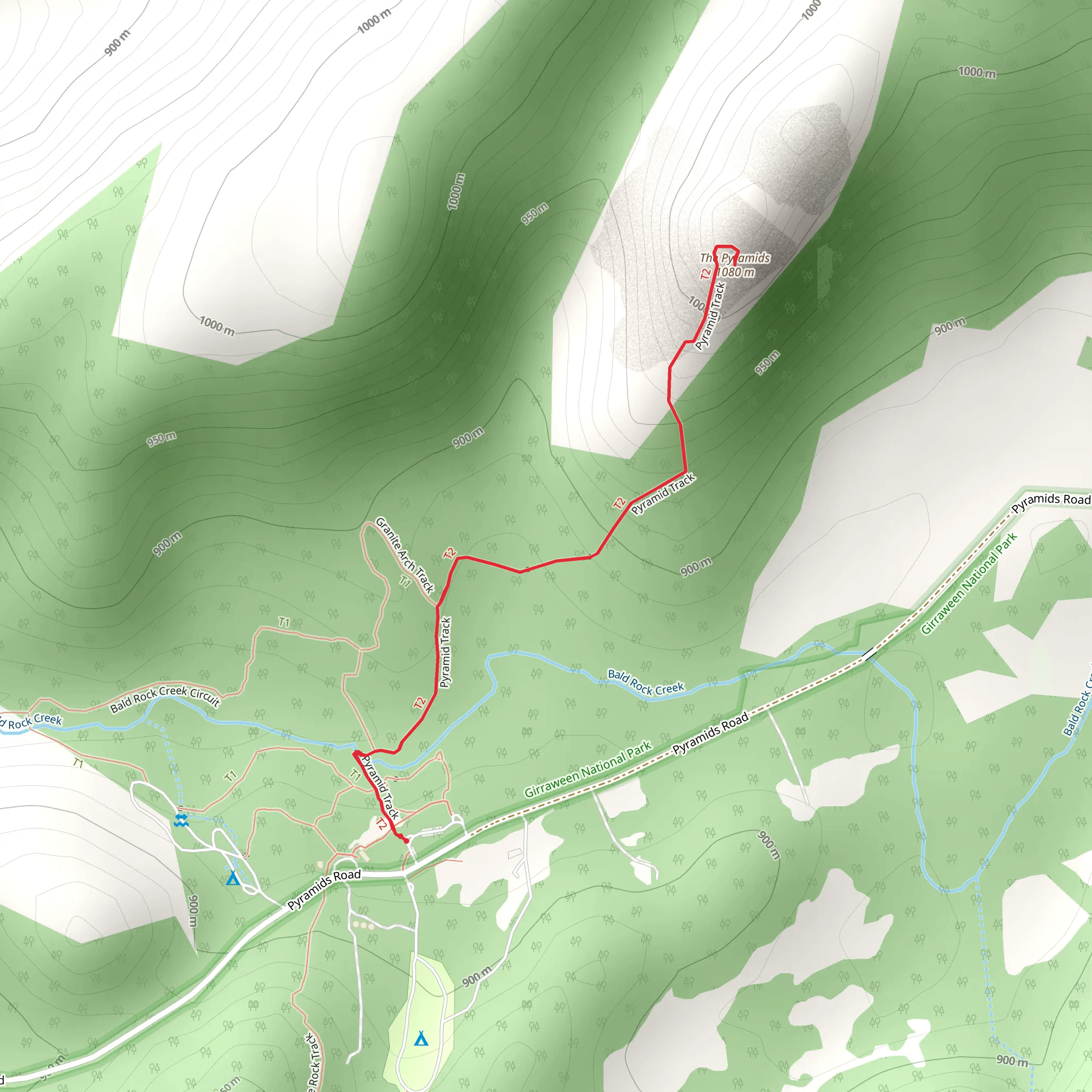 The Pyramid Track mobile static map