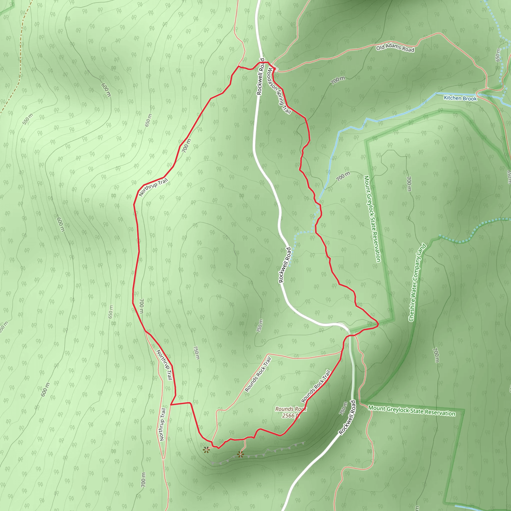 Rounds Rock via Rounds Rock Jones Nose Loop mobile static map