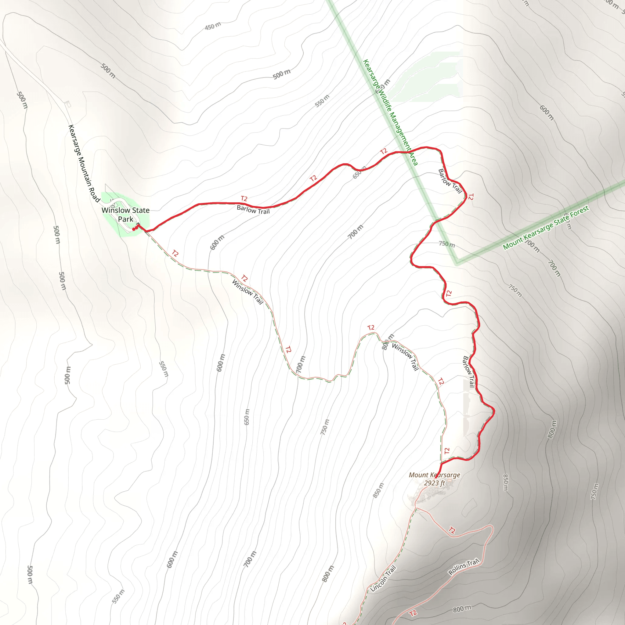 Mount Kearsarge mobile static map