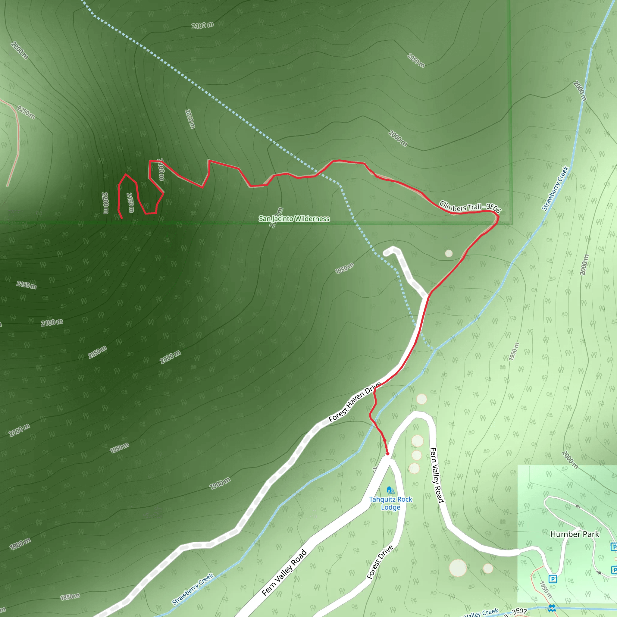 Climbers Trail mobile static map