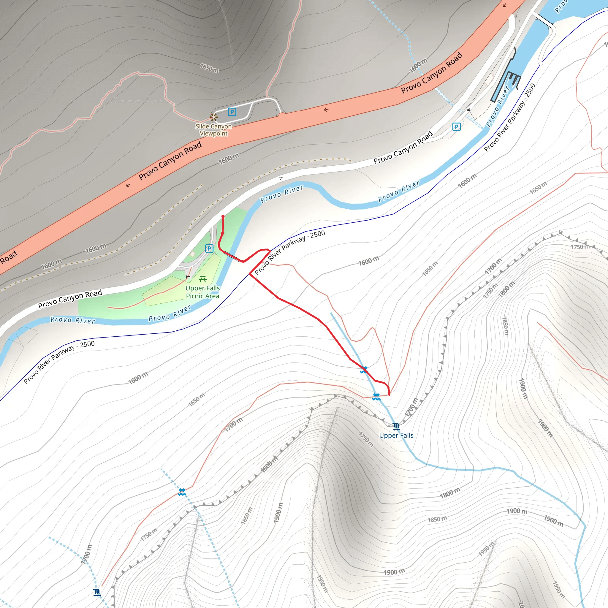 Upper Falls Walk mobile static map