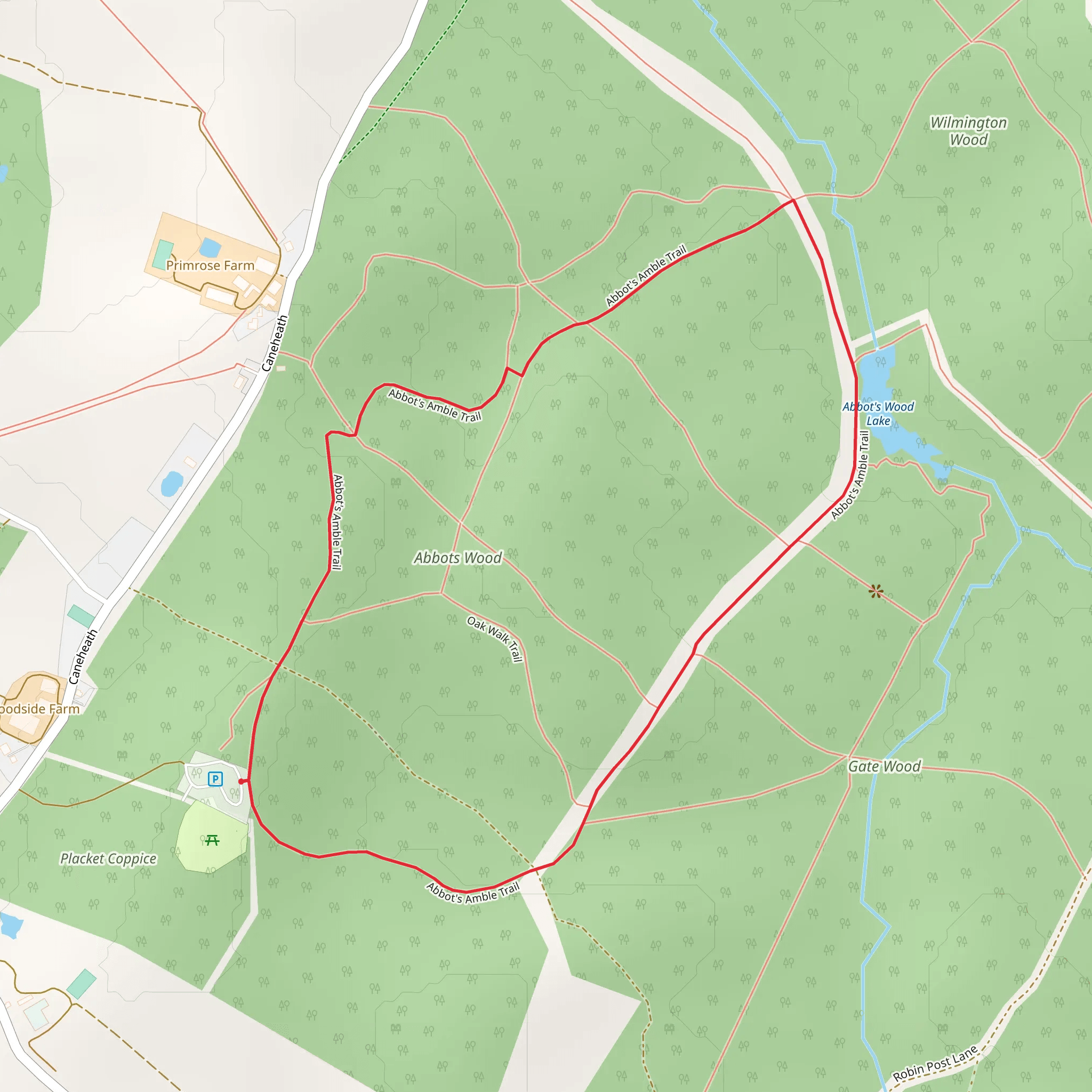 Abbots Wood Loop mobile static map