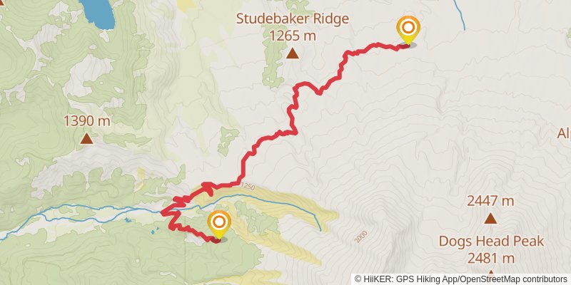 Loowit Trail stage 2 Map