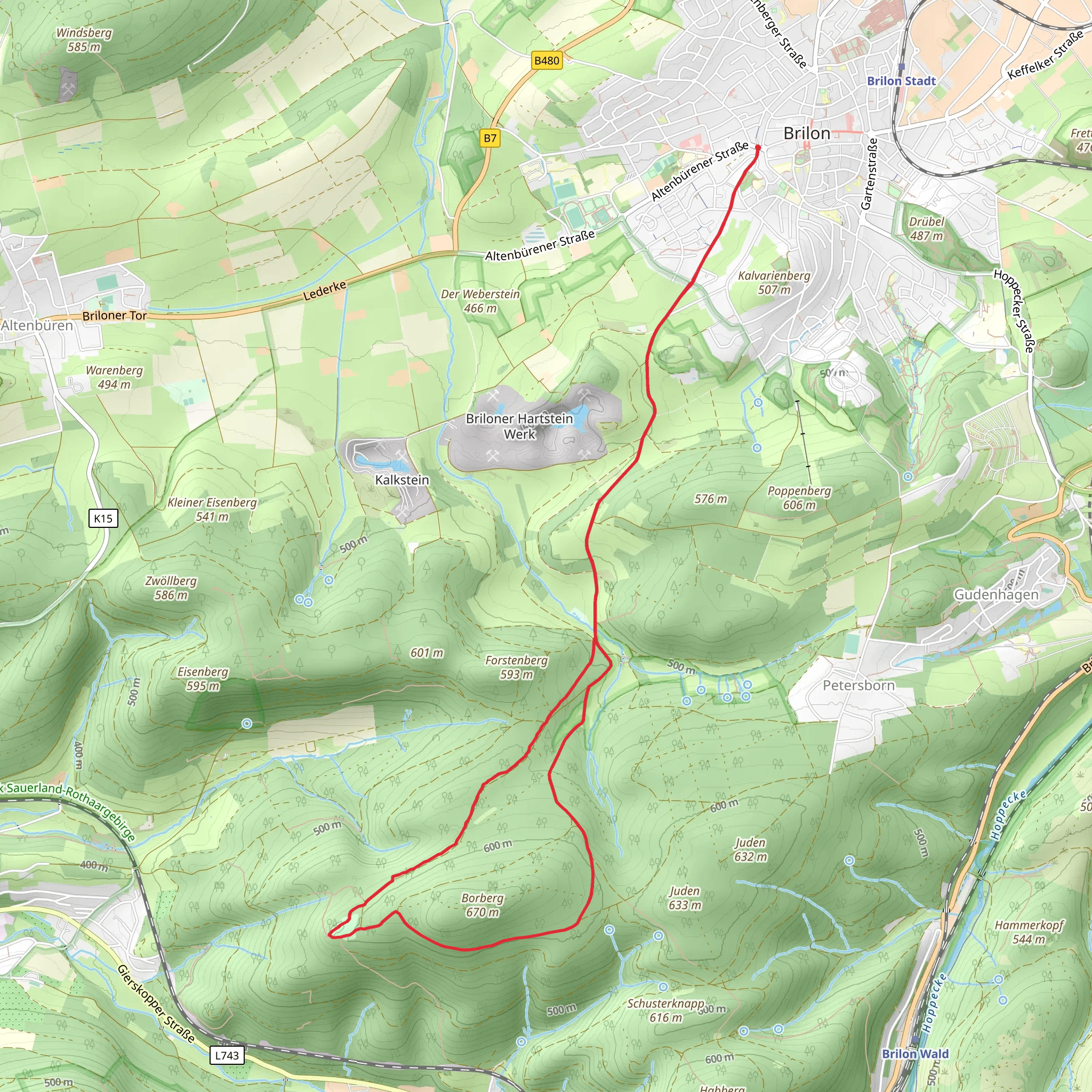 Brilon B1 mobile static map