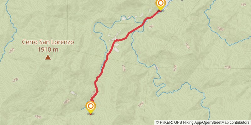 Lost City Hike stage 2 Map