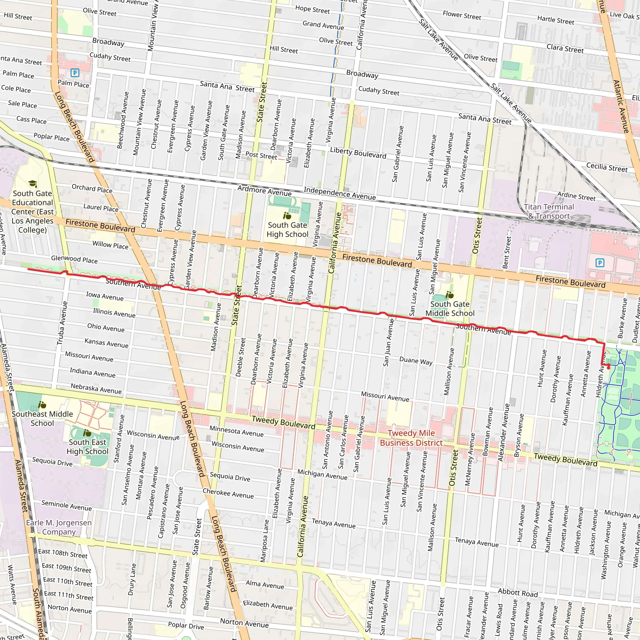 Park Walkway mobile static map