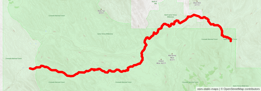 Southwestern Horseshoe Trail stage 105 Map