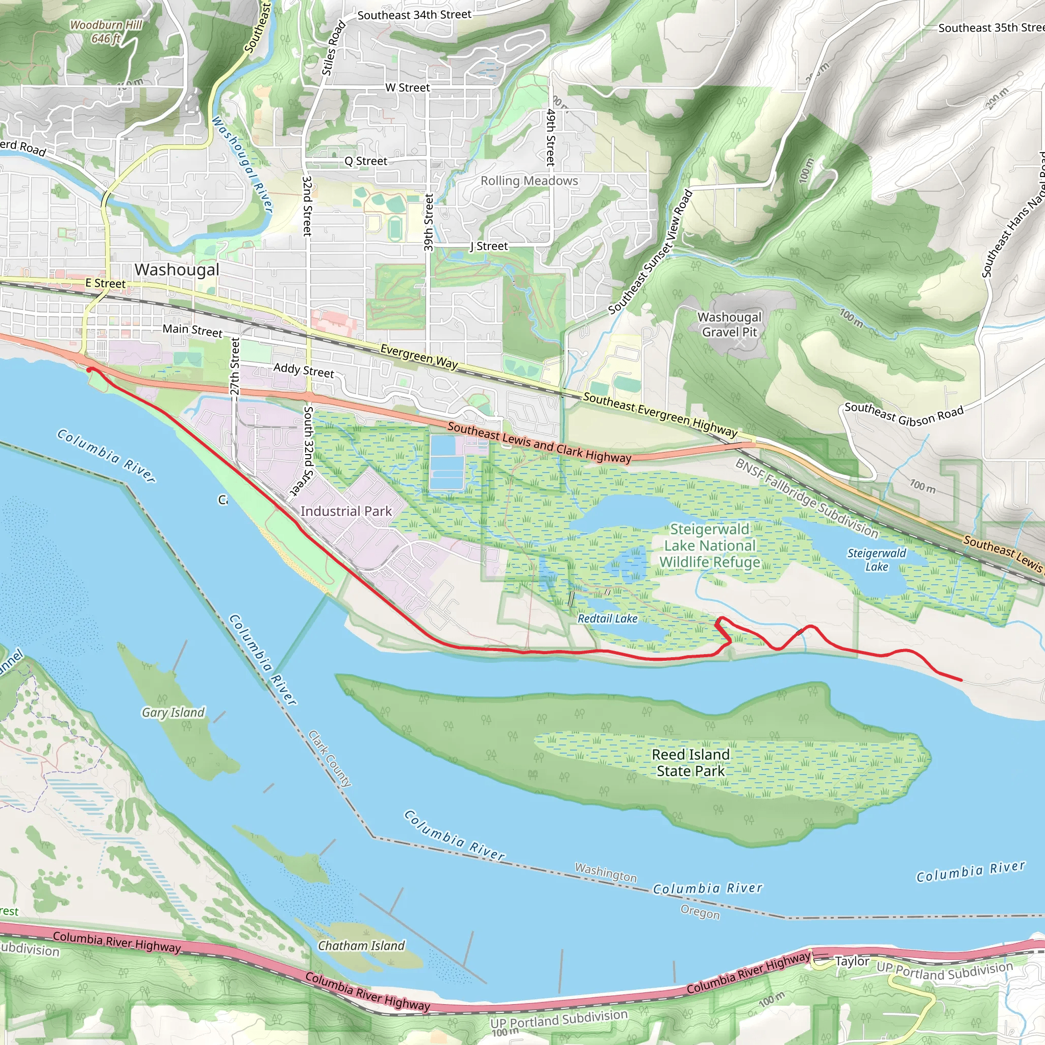 Lewis and Clark Discovery Greenway Trail - Steamboat Landing mobile static map