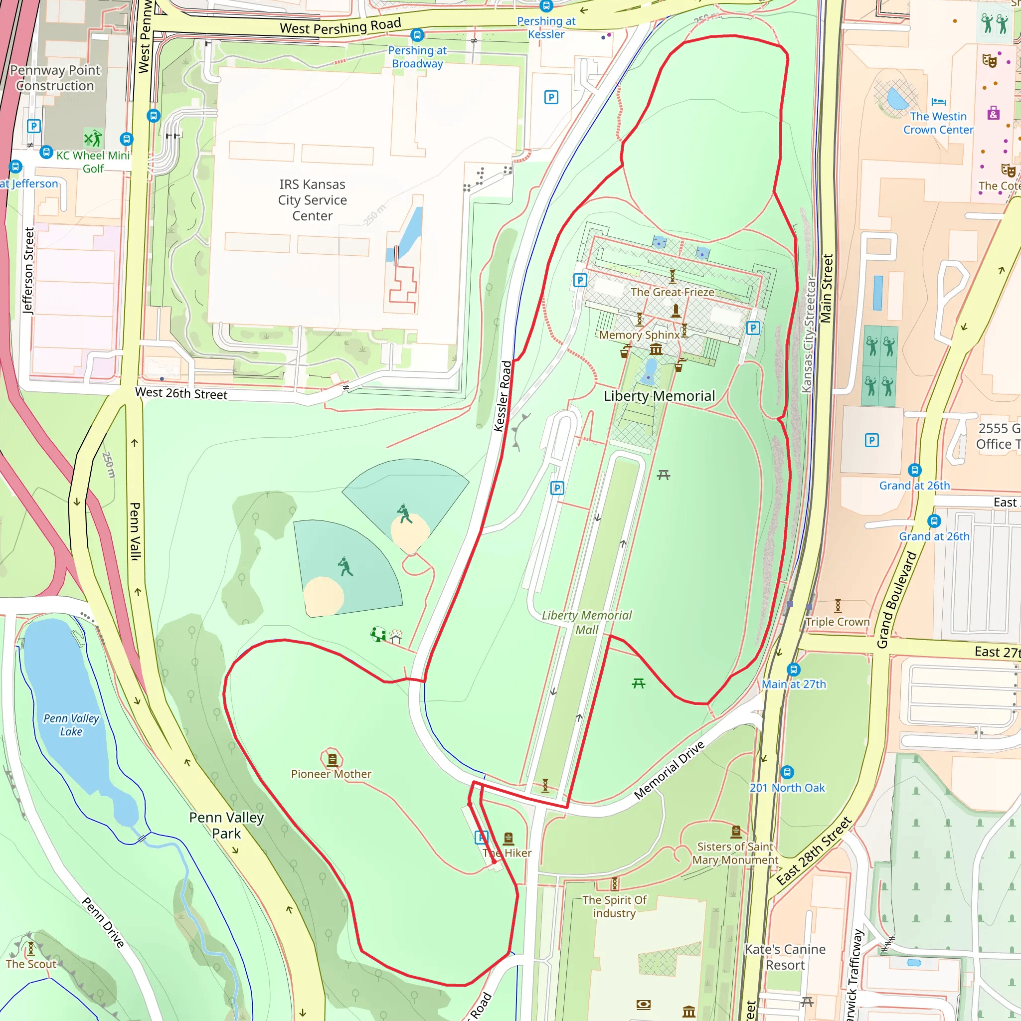 Liberty Memorial Loop mobile static map