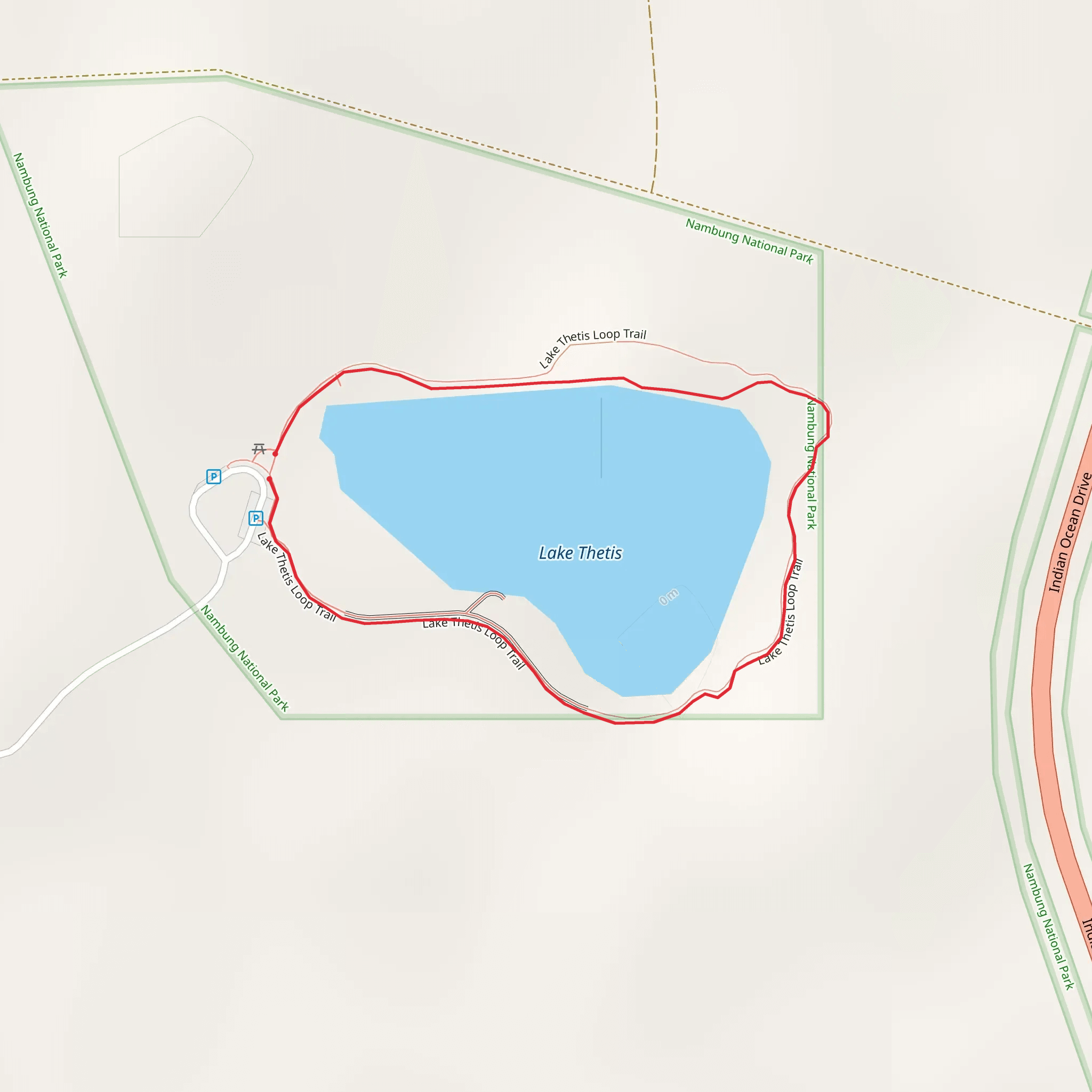 Lake Thetis Loop Trail mobile static map