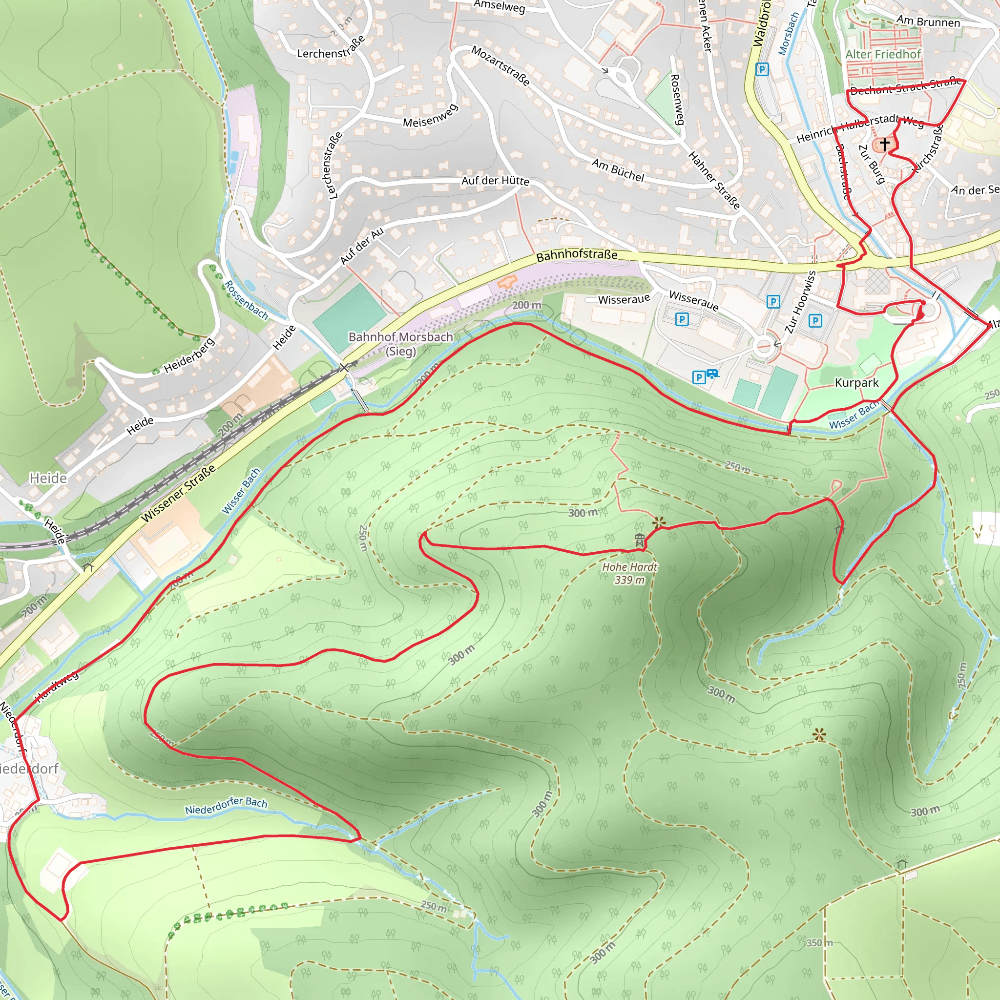 Aussichtsturm Morsbach via Hardtweg mobile static map