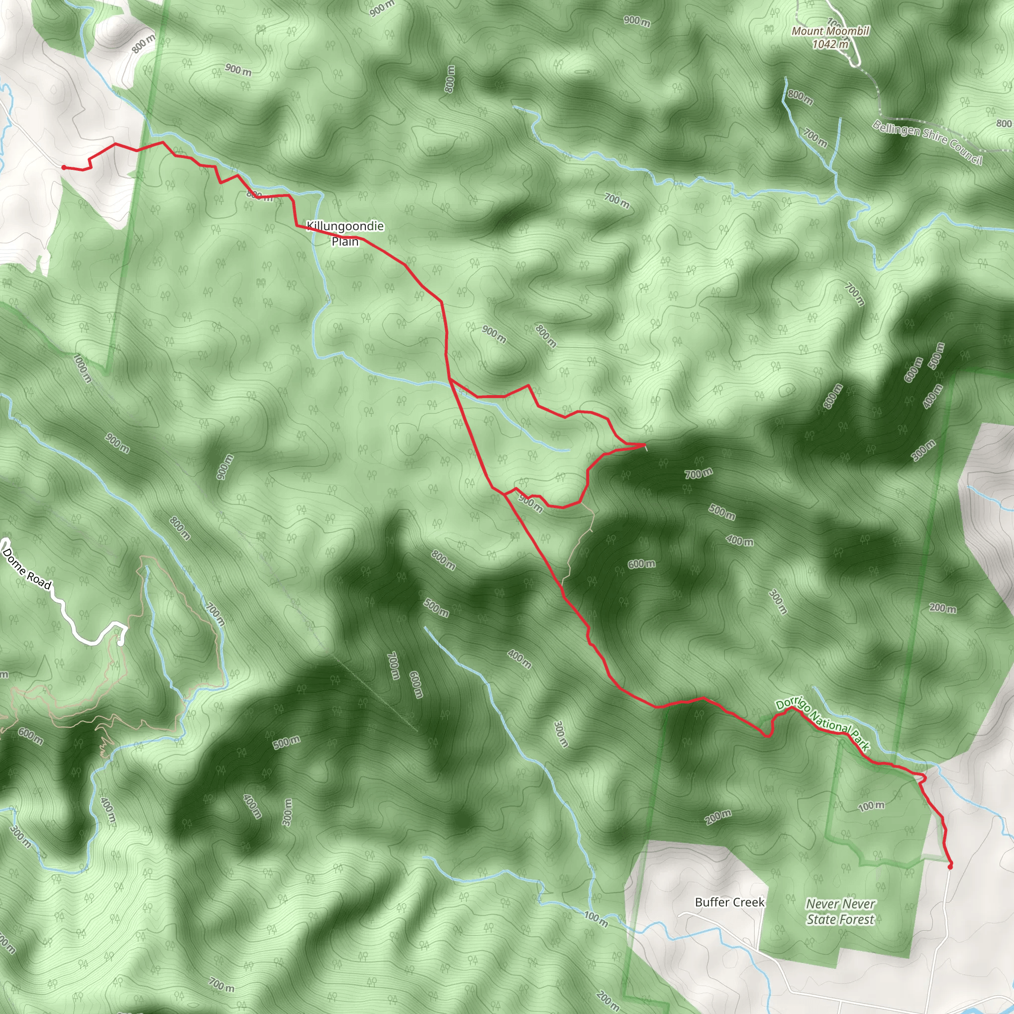 Slingsbys Trail and Syndicate Ridge Track mobile static map