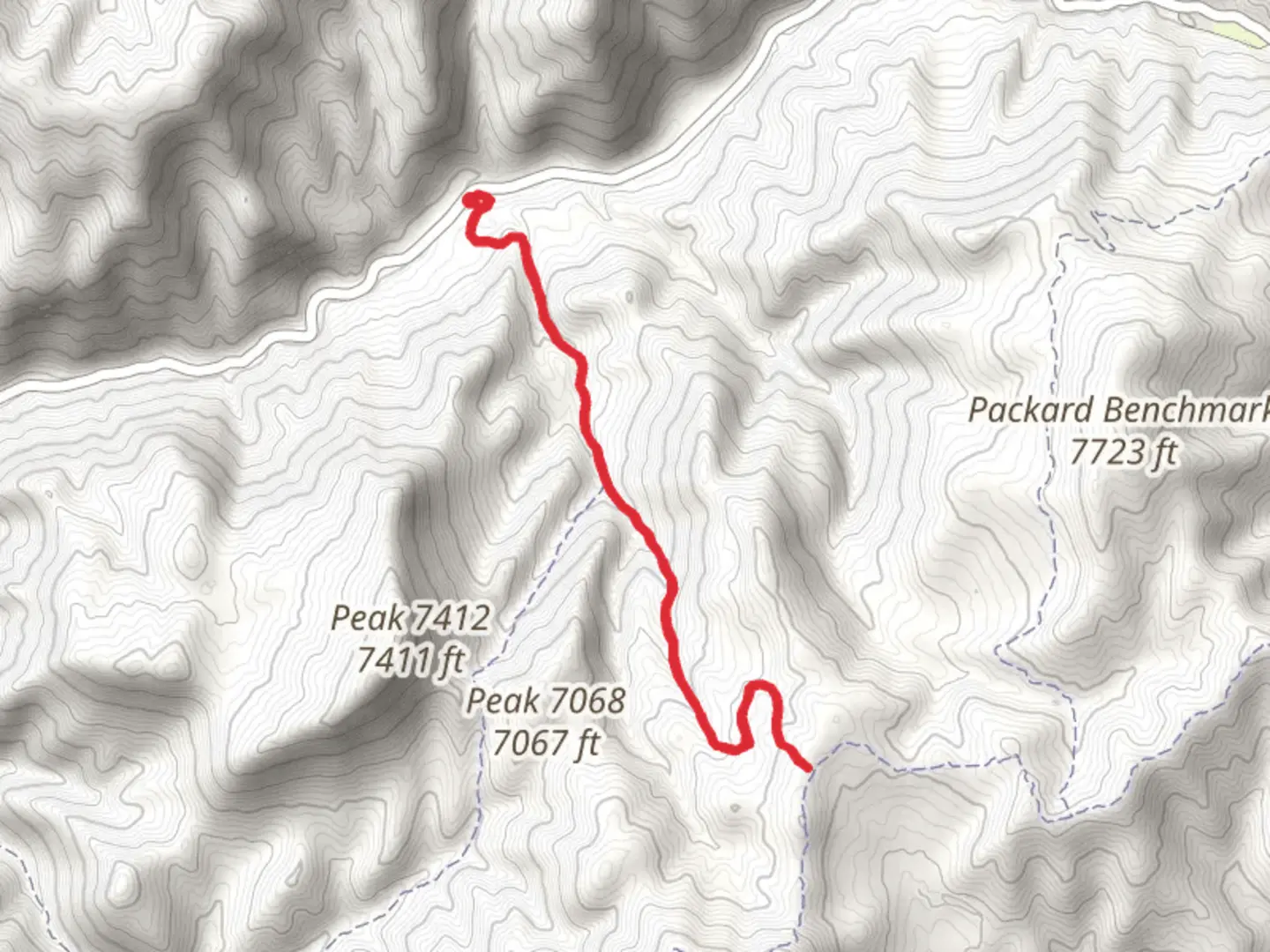 An image depicting the trail Kirkman Hollow Trail and its surrounding area.