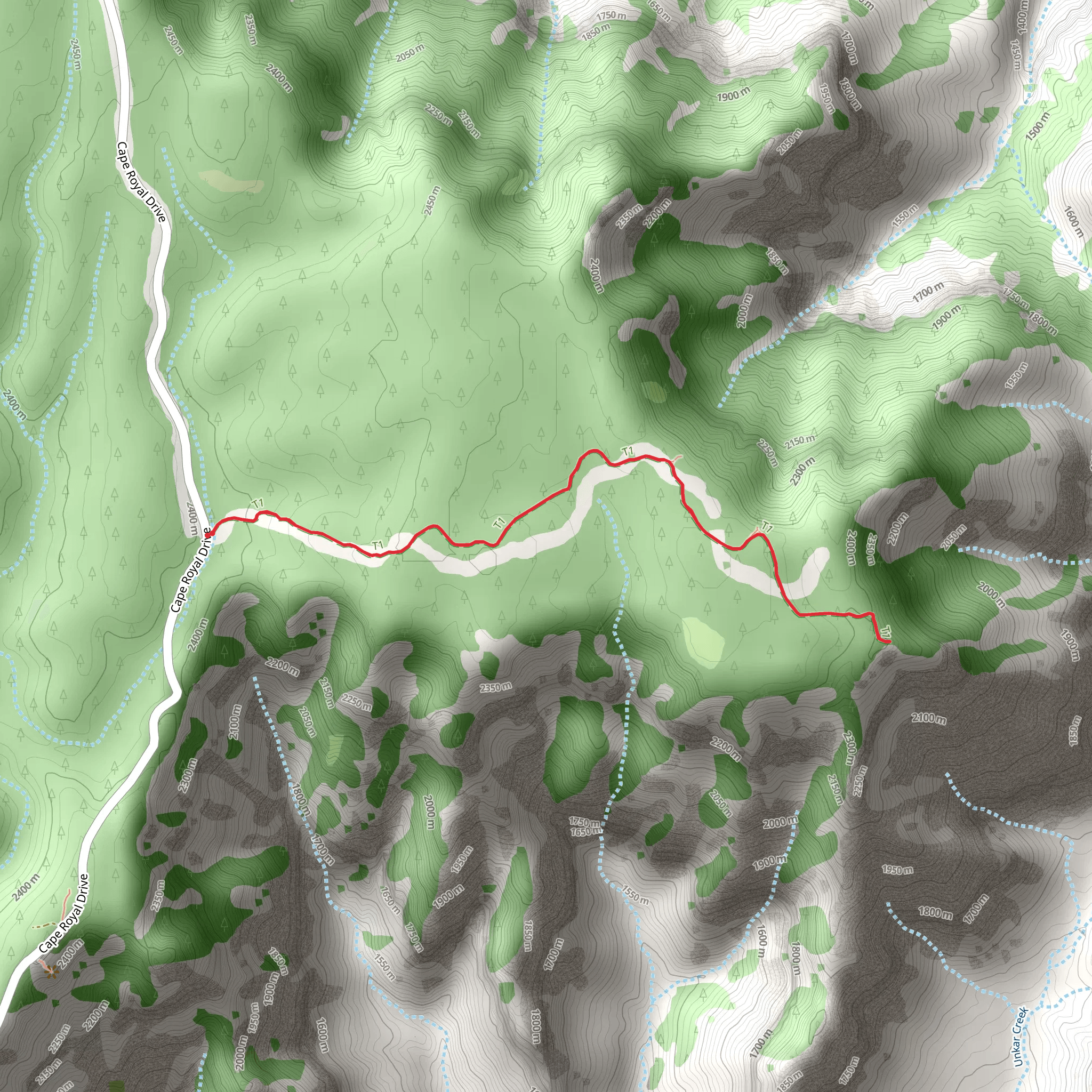 Cape Final Trail mobile static map