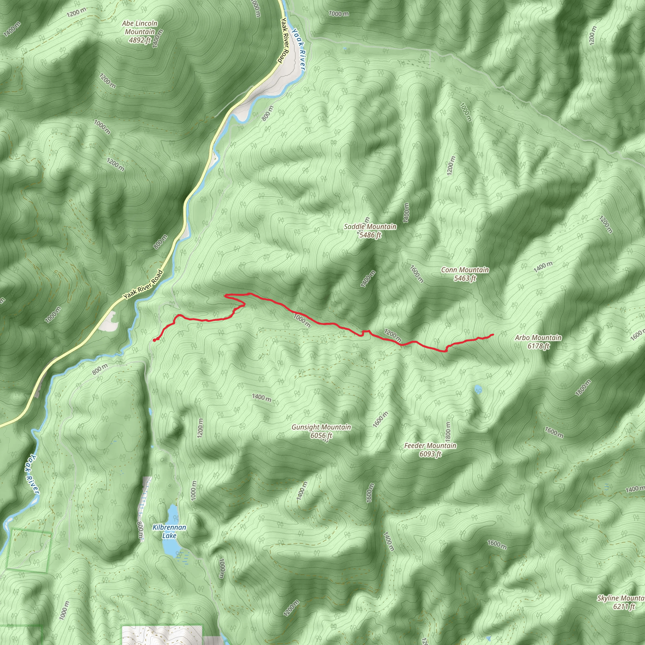 Arbo Creek - Wee Lake Trail mobile static map