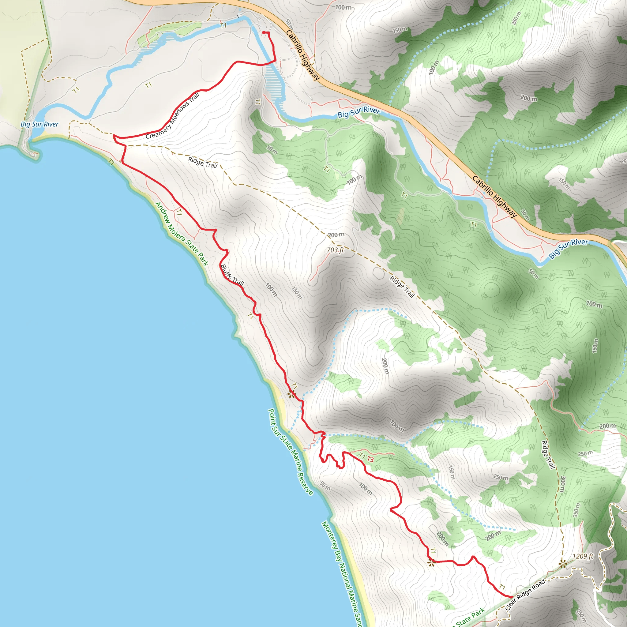 Creamery Meadows Trail and Panorama Trail mobile static map
