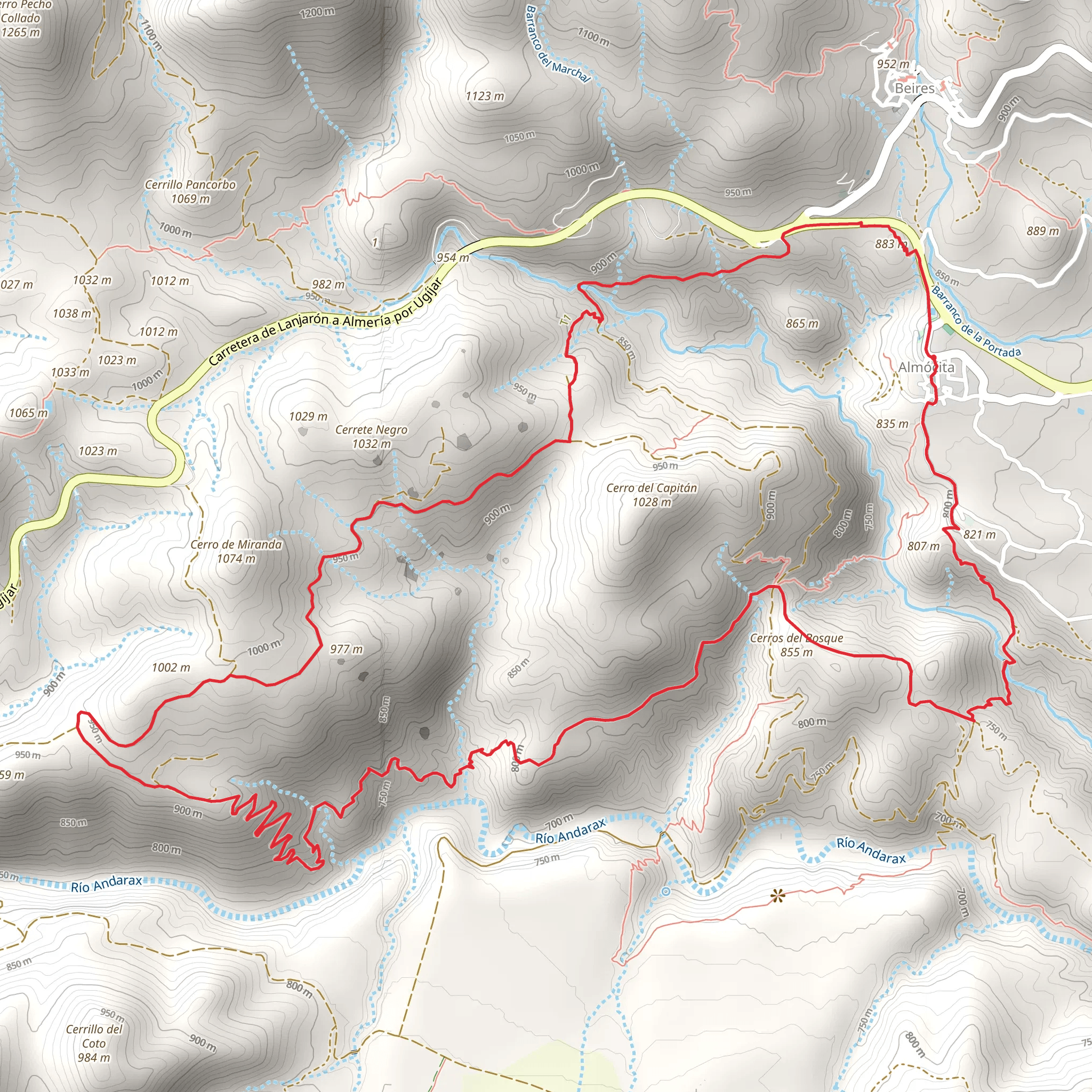 Bogaraya - Cacin - Minas de las Solana PR A 325 mobile static map
